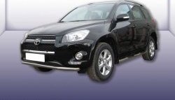 Одинарная защита переднего бампера из трубы диаметром 57 мм Slitkoff Toyota RAV4  XA30 (2009-2010) 5 дв. удлиненный 1-ый рестайлинг