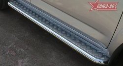 Защита порогов с листом Souz-96 (d60). Toyota RAV4  XA30 (2003-2010) 5 дв. удлиненный дорестайлинг, 5 дв. удлиненный 1-ый рестайлинг