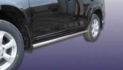 Защита порогов из круглой трубы диаметром 57 мм Slitkoff Toyota RAV4  XA30 (2003-2010) 5 дв. удлиненный дорестайлинг, 5 дв. удлиненный 1-ый рестайлинг