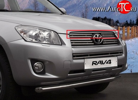 7 799 р. Декоративные вставки решетки радиатора Novline (верхние, двойные)  Toyota RAV4  XA30 (2010-2013) 5 дв. 2-ой рестайлинг, 5 дв. удлиненный 2-ой рестайлинг  с доставкой в г. Чебоксары