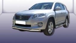 Одинарная защита переднего бампера диаметром 76 мм Slitkoff Toyota RAV4  XA30 (2010-2013) 5 дв. 2-ой рестайлинг