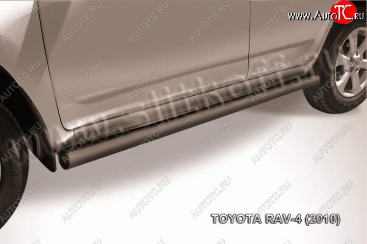 9 549 р. Защита порогов Slitkoff  Toyota RAV4  XA30 (2010-2013) 5 дв. 2-ой рестайлинг, 5 дв. удлиненный 2-ой рестайлинг (Цвет: серебристый)  с доставкой в г. Чебоксары