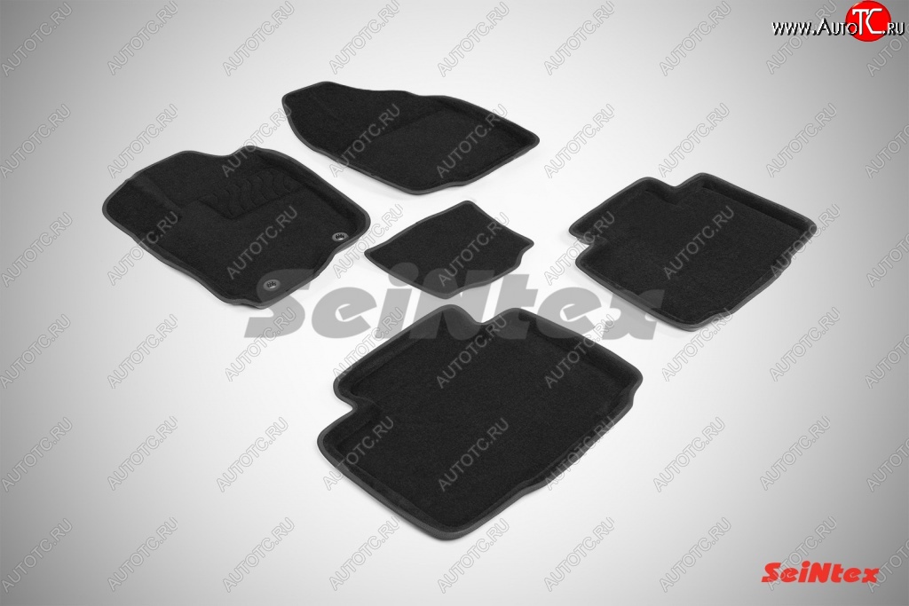 5 699 р. Износостойкие коврики в салон 3D TOYOTA RAV 4 IV черные (компл) Toyota RAV4 XA40 5 дв. дорестайлинг (2012-2015)  с доставкой в г. Чебоксары