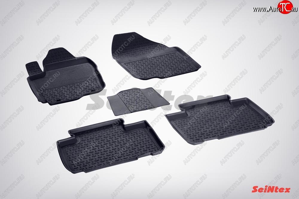 3 199 р. Износостойкие коврики в салон с высоким бортом SeiNtex Premium 4 шт. (резина) Toyota RAV4 XA40 5 дв. дорестайлинг (2012-2015)  с доставкой в г. Чебоксары