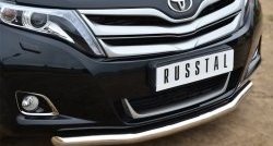 13 649 р. Одинарная защита переднего бампера диаметром 57 мм SLITKOFF  Toyota Venza  GV10 (2012-2016) рестайлинг (нержавейка полированная)  с доставкой в г. Чебоксары. Увеличить фотографию 2