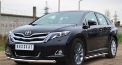 13 649 р. Одинарная защита переднего бампера диаметром 57 мм SLITKOFF  Toyota Venza  GV10 (2012-2016) рестайлинг (нержавейка полированная)  с доставкой в г. Чебоксары. Увеличить фотографию 4