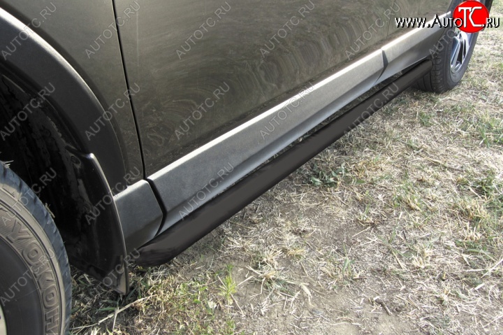 11 549 р. Защита порогов Slitkoff  Toyota Venza  GV10 (2012-2016) рестайлинг (Цвет: серебристый)  с доставкой в г. Чебоксары