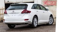 Двойная заднего бампера рестайлинг Souz-96 (d60/42) Toyota Venza  GV10 (2008-2012) дорестайлинг