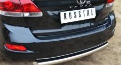 13 549 р. Одинарная защита заднего бампера из трубы диаметром 63 мм SLITKOFF  Toyota Venza  GV10 (2012-2016) рестайлинг  с доставкой в г. Чебоксары. Увеличить фотографию 2