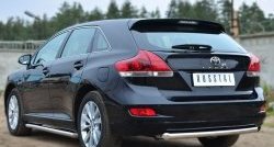 13 549 р. Одинарная защита заднего бампера из трубы диаметром 63 мм SLITKOFF  Toyota Venza  GV10 (2012-2016) рестайлинг  с доставкой в г. Чебоксары. Увеличить фотографию 4