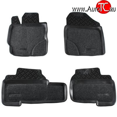 3 299 р. Комплект ковриков в салон Aileron 4 шт. (полиуретан, покрытие Soft) Toyota Yaris XP130 хэтчбэк 5 дв. дорестайлинг (2010-2014)  с доставкой в г. Чебоксары