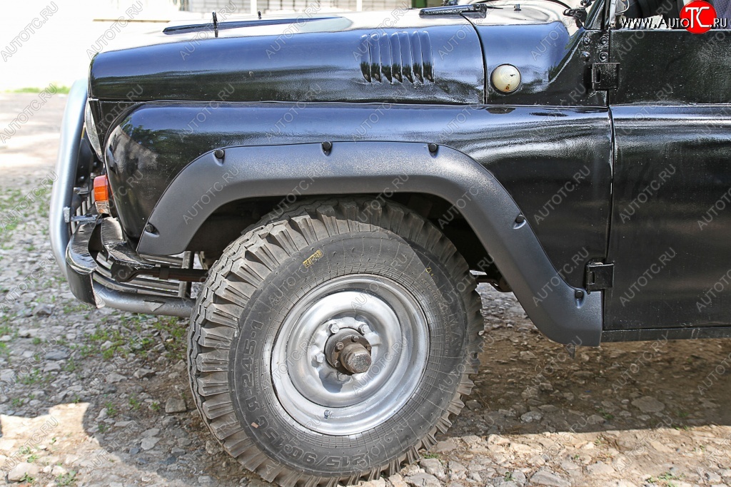 9 949 р. Накладки на колёсные арки RA (50 мм, комплект)  Уаз 469 (1972-2011) (Поверхность шагрень)  с доставкой в г. Чебоксары