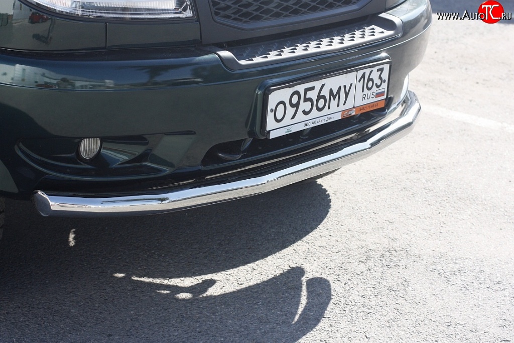 5 249 р. Одинарная защита переднего бампера диаметром 63 мм Petroil Tuning  Уаз Патриот  3163 5 дв. (2005-2013) дорестайлинг  с доставкой в г. Чебоксары