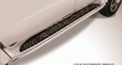 Защита штатных порогов из трубы диаметром 42 мм Slitkoff Уаз Патриот ( 3163 5-дв.,  3163 5 дв.) (2014-2025) 1-ый рестайлинг, 2-ой рестайлинг
