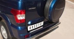 13 249 р. Одинарная защита заднего бампера из трубы диаметром 76 мм SLITKOFF  Уаз Патриот ( 3163 5-дв.,  3163 5 дв.) (2014-2025) 1-ый рестайлинг, 2-ой рестайлинг  с доставкой в г. Чебоксары. Увеличить фотографию 4