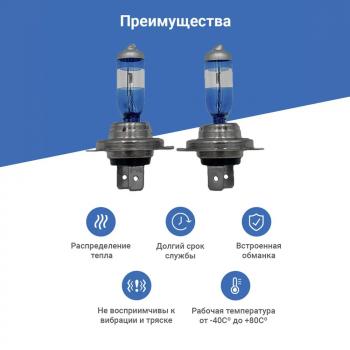 639 р. Лампа галогенная (Н7/12v/55w, +200% Plasma effect, 2 шт.) MITSUMORO Ford Focus 3 седан рестайлинг (2014-2019)  с доставкой в г. Чебоксары. Увеличить фотографию 3