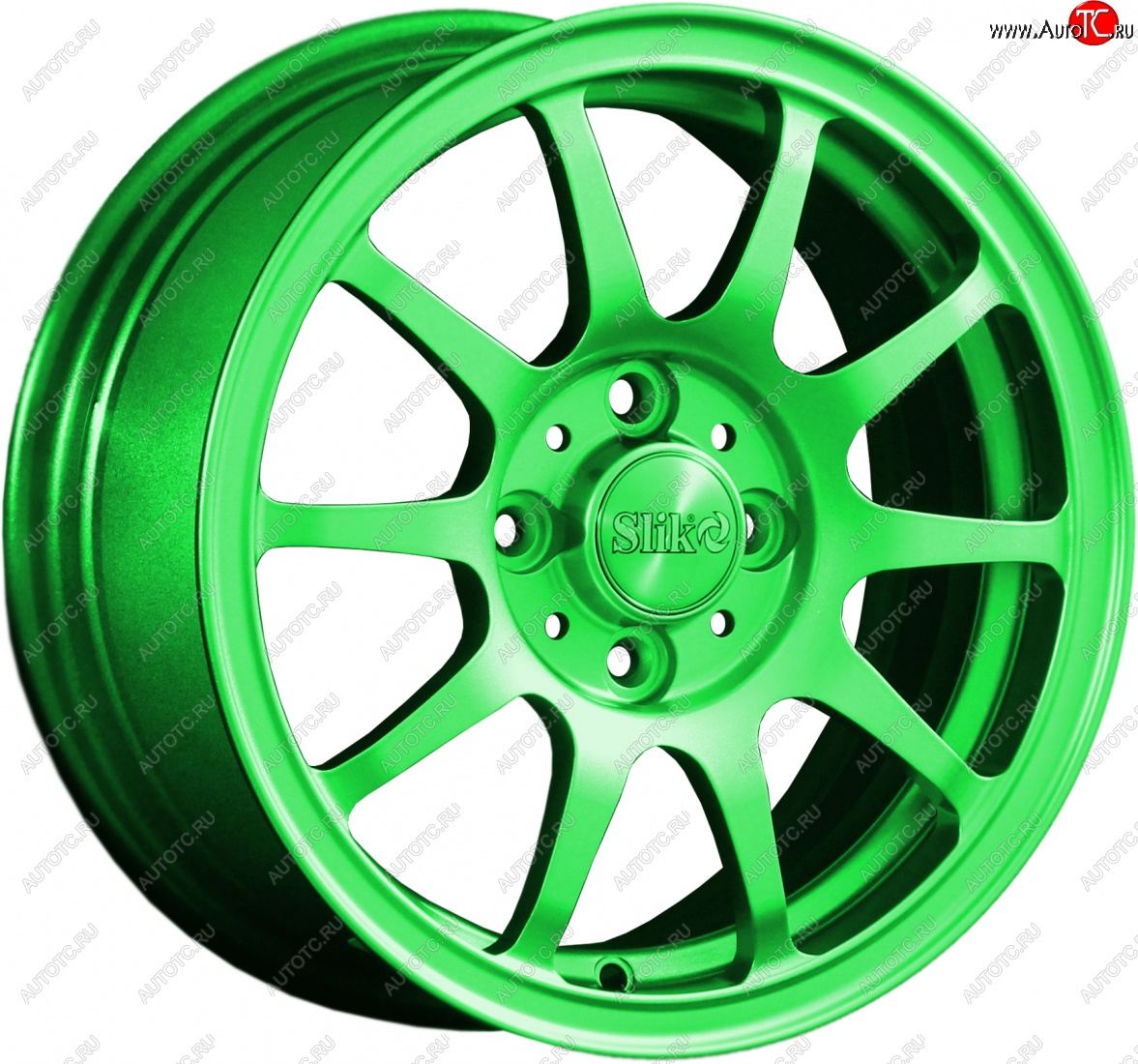 12 799 р. Кованый диск Slik Classik 6x14 (RAL 6038 ярко зеленый)   (Цвет: RAL 6038 ярко зеленый)  с доставкой в г. Чебоксары
