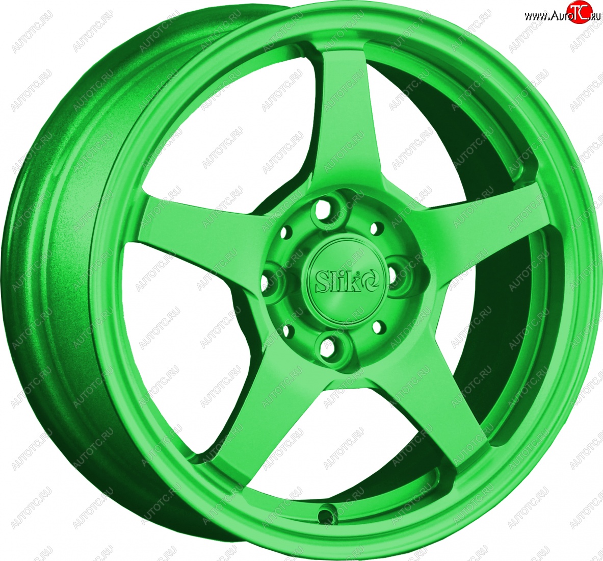 12 799 р. Кованый диск Slik Classik 6x14 (RAL 6038 ярко зеленый)   (Цвет: RAL 6038 ярко зеленый)  с доставкой в г. Чебоксары
