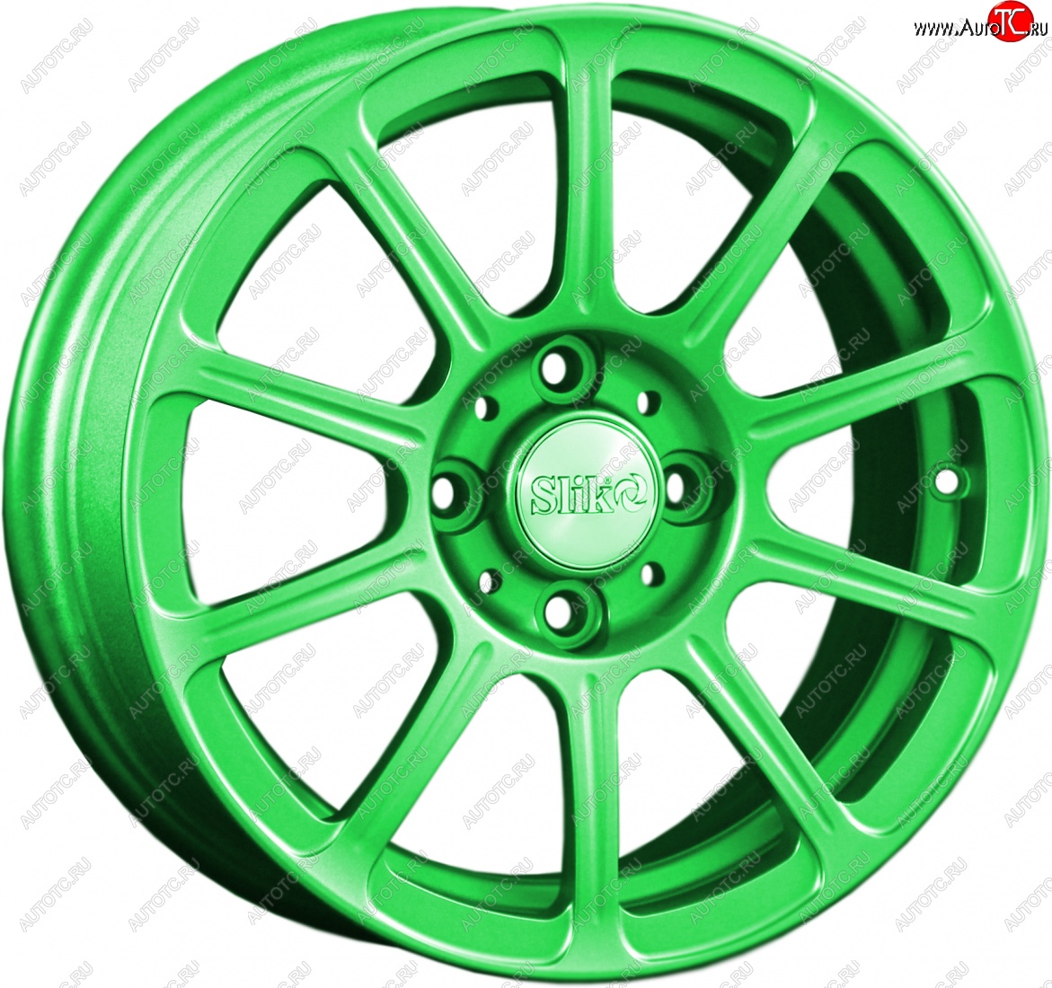 5 999 р. Кованый диск Slik Classik 6x14 (RAL 6038 ярко зеленый)   (Цвет: RAL 6038 ярко зеленый)  с доставкой в г. Чебоксары