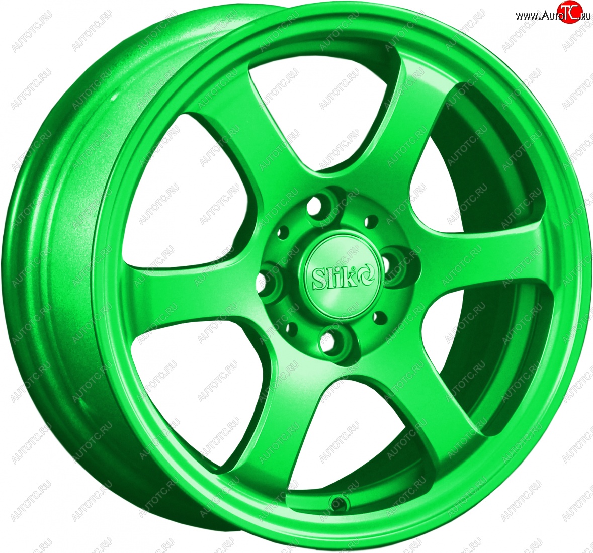12 799 р. Кованый диск Slik Classik 6x14 (RAL 6038 ярко-зеленый)   (Цвет: RAL 6038 ярко-зеленый)  с доставкой в г. Чебоксары
