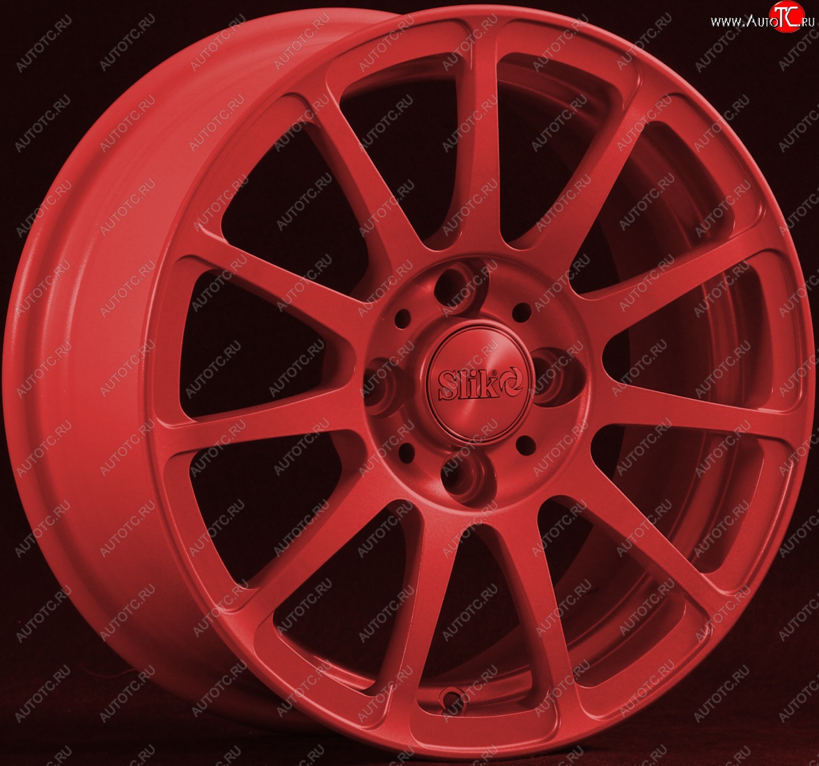 12 799 р. Кованый диск Slik Classik 6x14 (Красный RED)   (Цвет: Красный RED)  с доставкой в г. Чебоксары