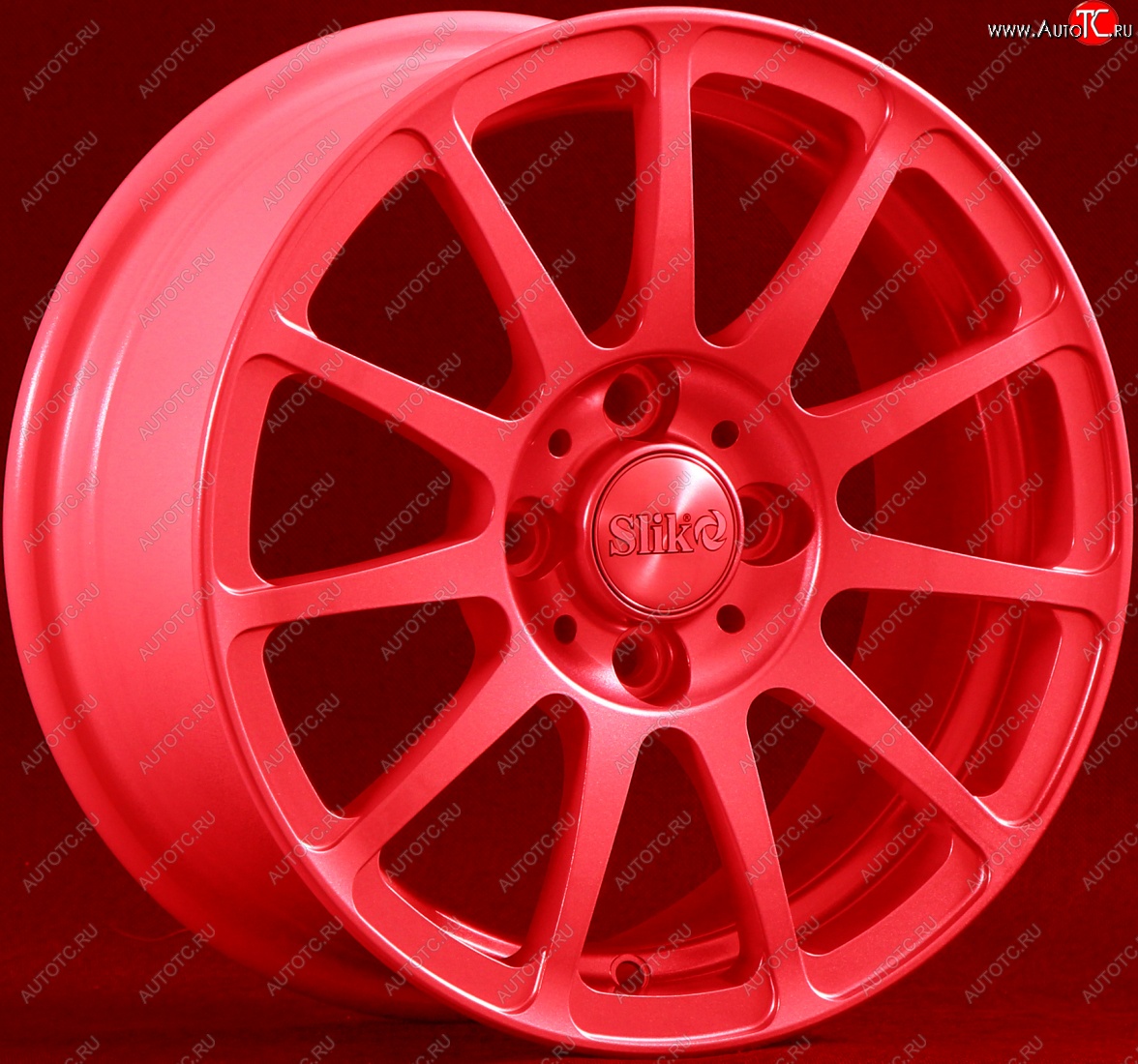 12 799 р. Кованый диск Slik Classik 6x14 (Ярко-алый)   (Цвет: Ярко-алый)  с доставкой в г. Чебоксары