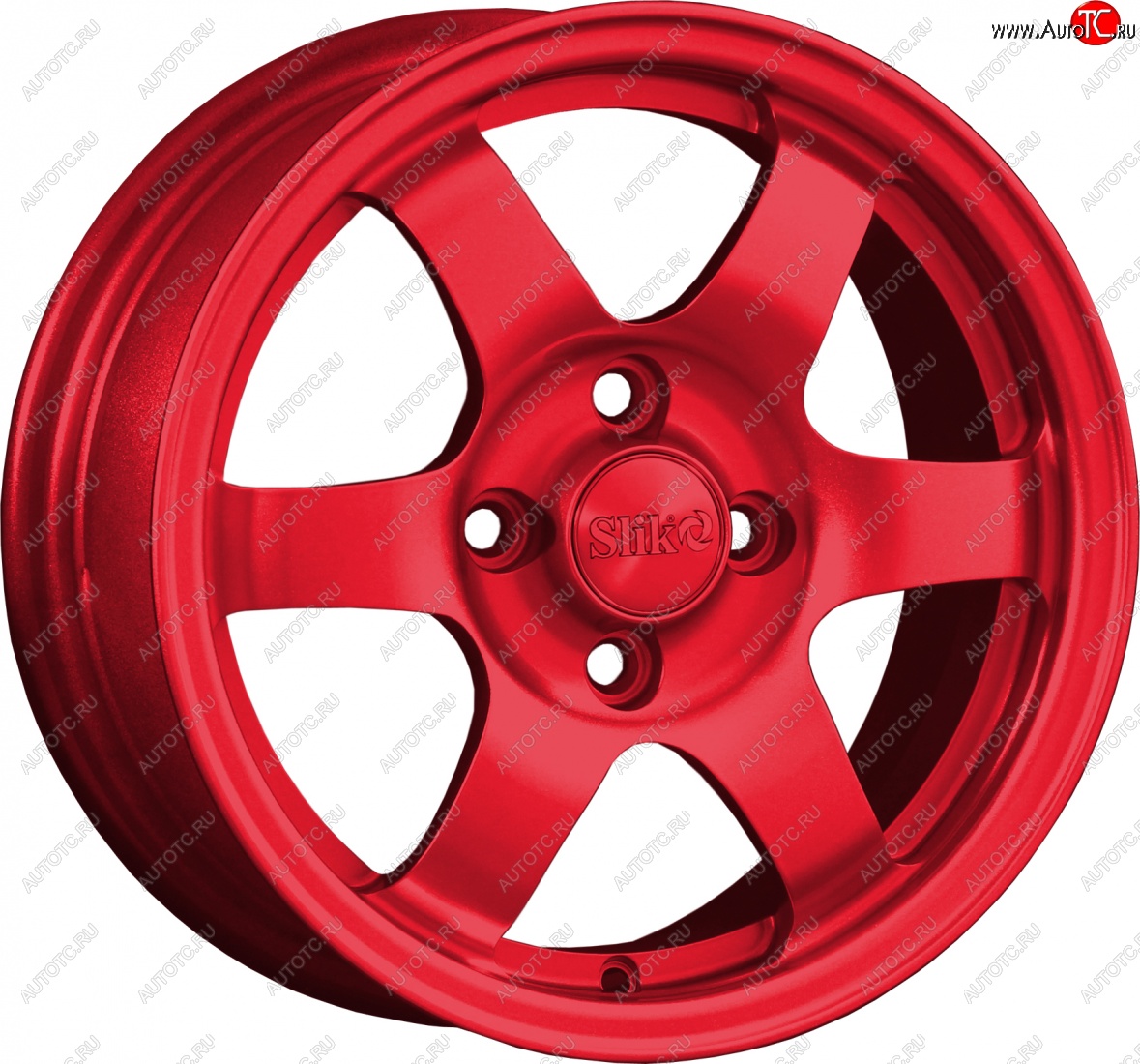 12 799 р. Кованый диск Slik Classik 6x14 (Красный)   (Цвет: Красный)  с доставкой в г. Чебоксары