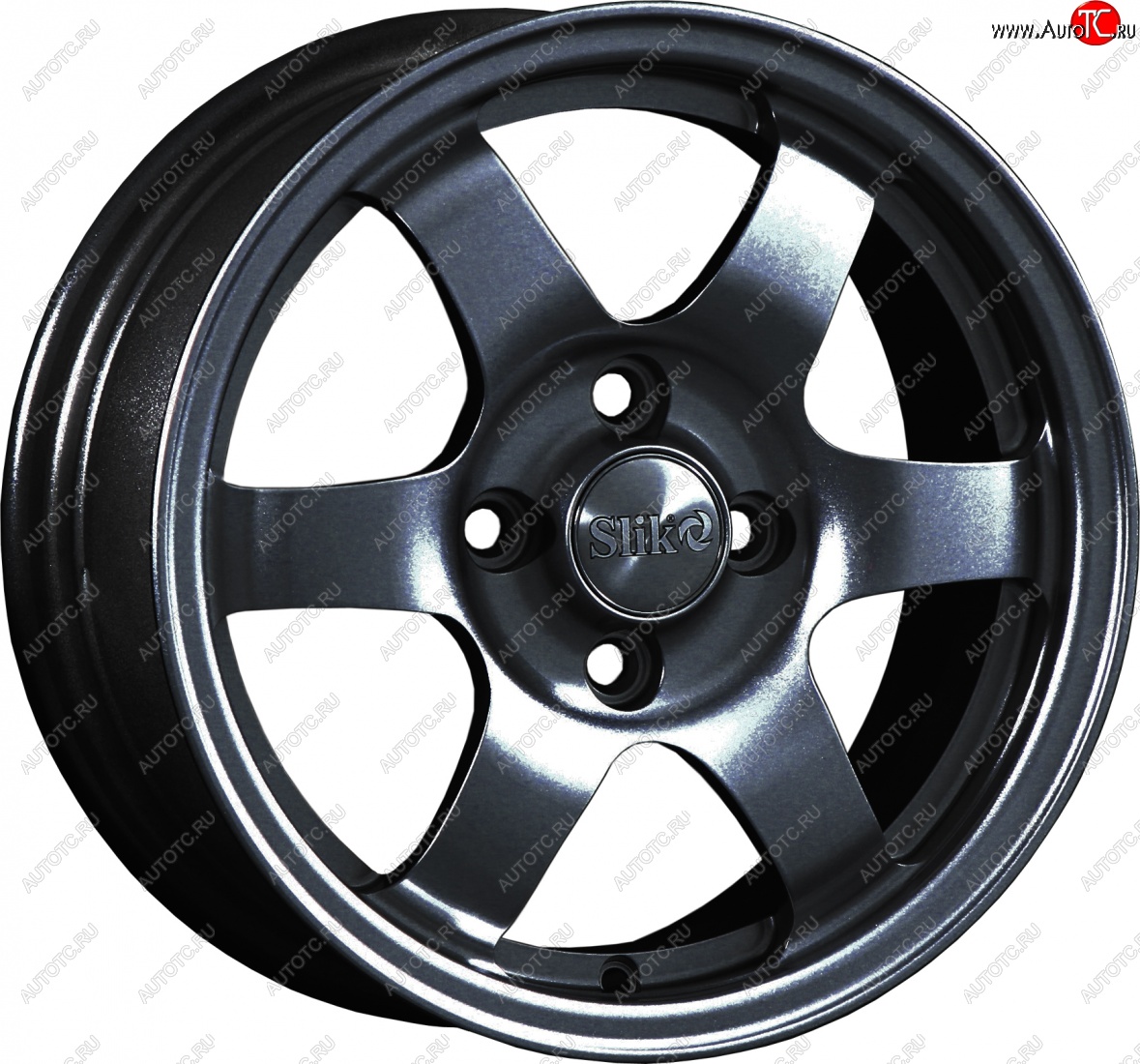 12 799 р. Кованый диск Slik Classik 6x14 (Черный глянцевый)   (Цвет: Черный глянцевый)  с доставкой в г. Чебоксары