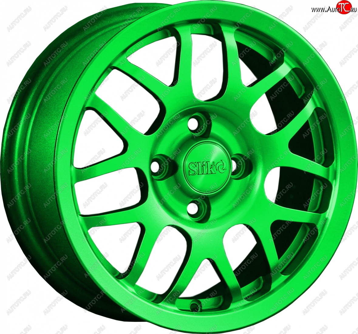 12 799 р. Кованый диск Slik Classik 6x14 (RAL 6038 ярко-зеленый)   (Цвет: RAL 6038 ярко-зеленый)  с доставкой в г. Чебоксары