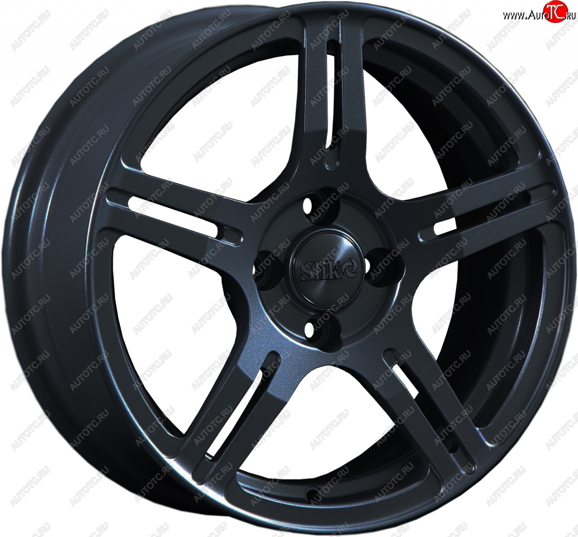 15 249 р. Кованый диск Slik Classik 6.5x15 (Черный глянцевый)   (Цвет: Черный глянцевый)  с доставкой в г. Чебоксары