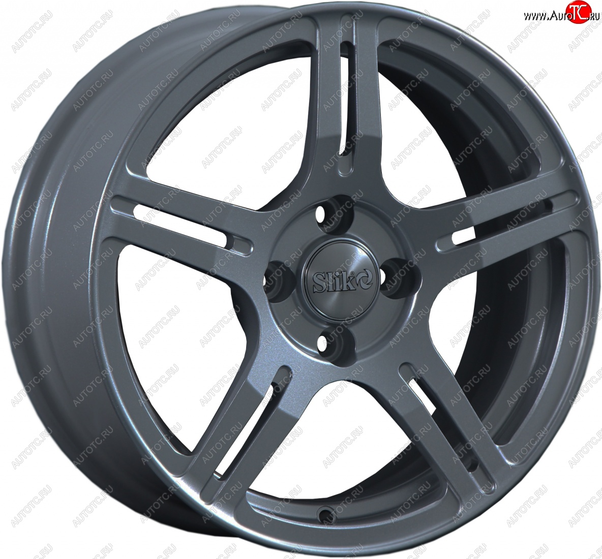 15 249 р. Кованый диск Slik Classik 6.5x15 (Металлик графит глянцевый)   (Цвет: Металлик графит глянцевый)  с доставкой в г. Чебоксары