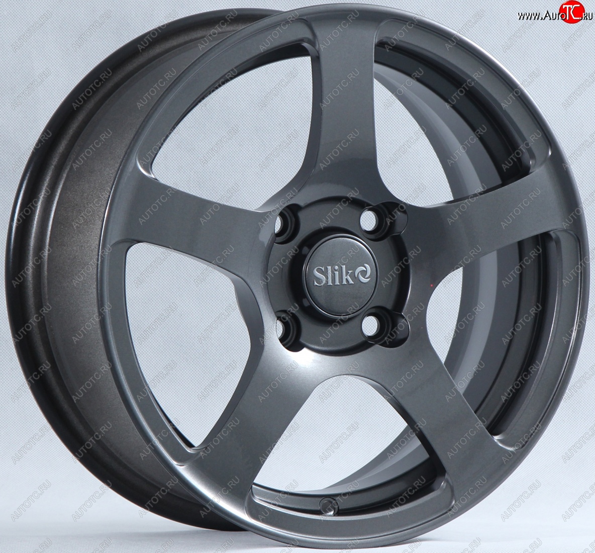 15 249 р. Кованый диск Slik Classik 6.5x15 (Металлик графит глянцевый)   (Цвет: Металлик графит глянцевый)  с доставкой в г. Чебоксары