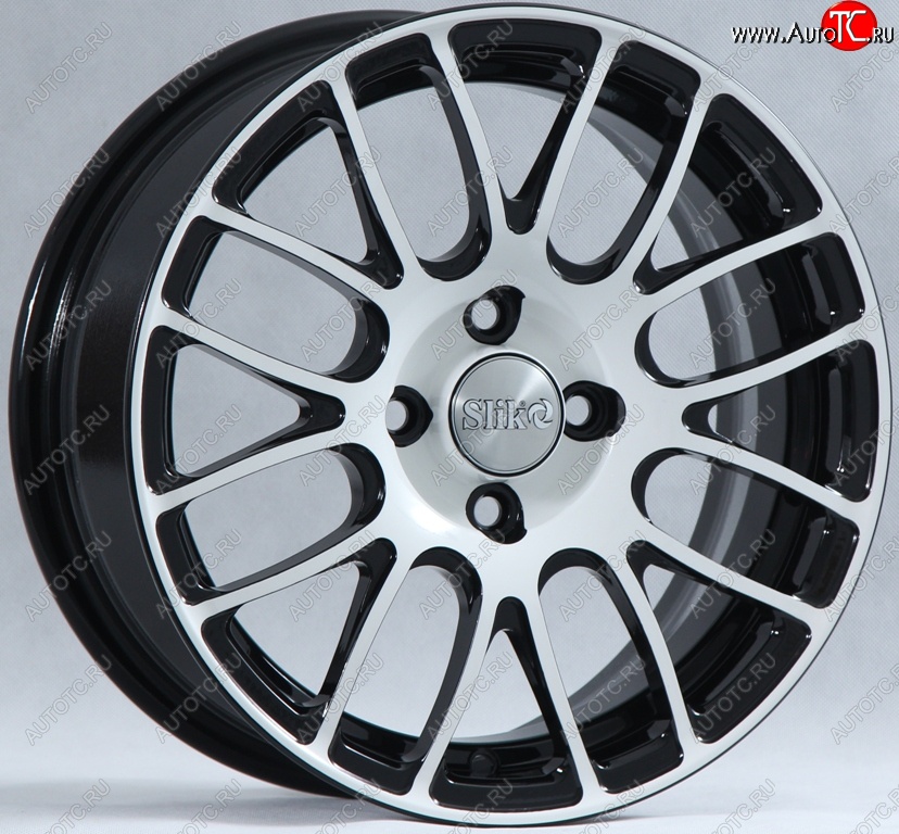 11 899 р. Кованый диск Slik Classik 6.5x15 (Черный глянцевый с белой лицевой поверхностью)   (Цвет: Черный глянцевый с белой лицевой поверхностью)  с доставкой в г. Чебоксары