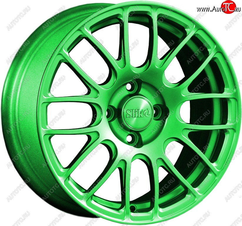 11 899 р. Кованый диск Slik Classik 6.5x15 (RAL 6038 ярко-зеленый)   (Цвет: RAL 6038 ярко-зеленый)  с доставкой в г. Чебоксары