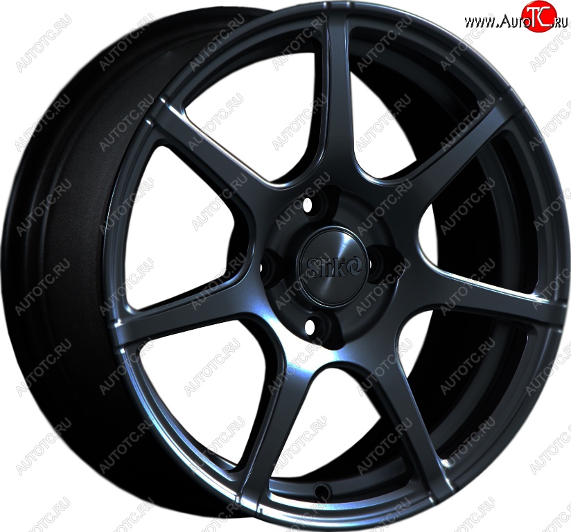 15 249 р. Кованый диск Slik Classik 6.5x15 (Черный глянцевый)   (Цвет: Черный глянцевый)  с доставкой в г. Чебоксары