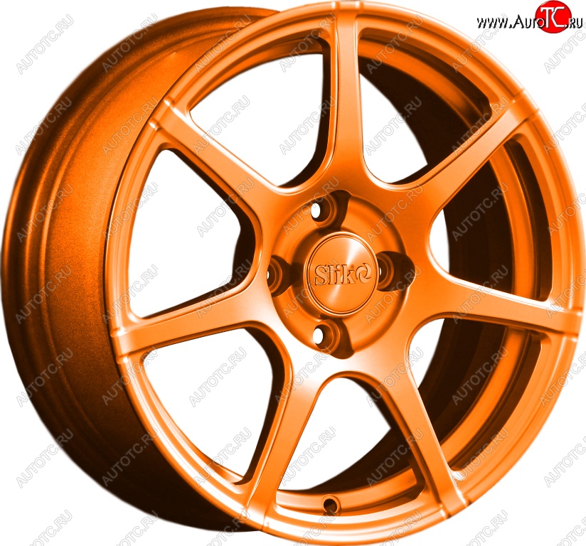 15 249 р. Кованый диск Slik Classik 6.5x15 (Ярко-оранжевый)   (Цвет: Ярко-оранжевый)  с доставкой в г. Чебоксары