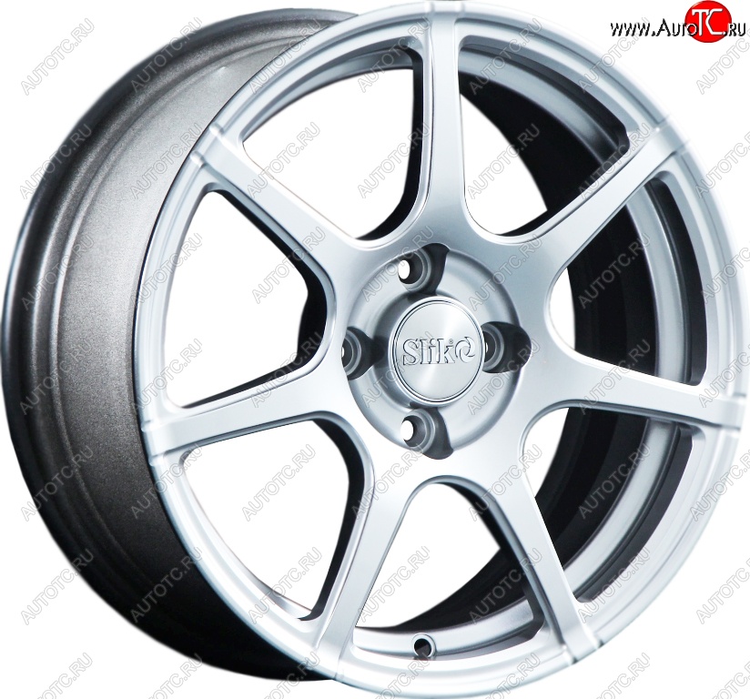 15 249 р. Кованый диск Slik Classik 6.5x15 (Яркое-блестящее серебро)   (Цвет: Яркое-блестящее серебро)  с доставкой в г. Чебоксары