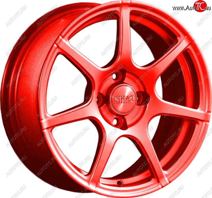 15 249 р. Кованый диск Slik Classik 6.5x15 (RAL 3026 ярко-алый)   (Цвет: RAL 3026 ярко-алый)  с доставкой в г. Чебоксары