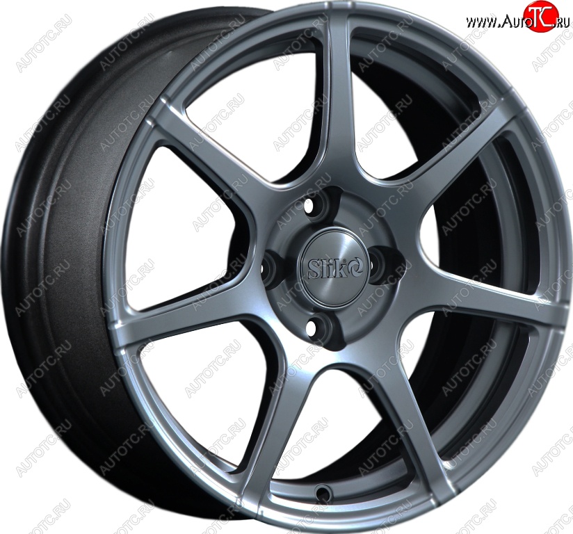 15 249 р. Кованый диск Slik Classik 6.5x15 (Металлик графит глянцевый)   (Цвет: Металлик графит глянцевый)  с доставкой в г. Чебоксары