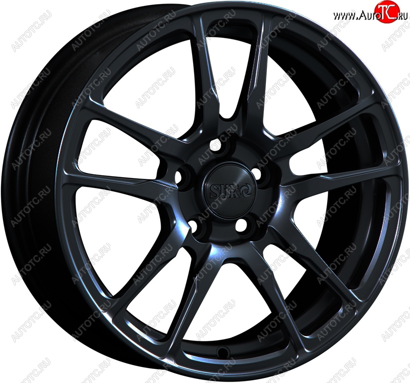 15 249 р. Кованый диск Slik Classik 6.5x15 (Черный глянцевый)   (Цвет: Черный глянцевый)  с доставкой в г. Чебоксары