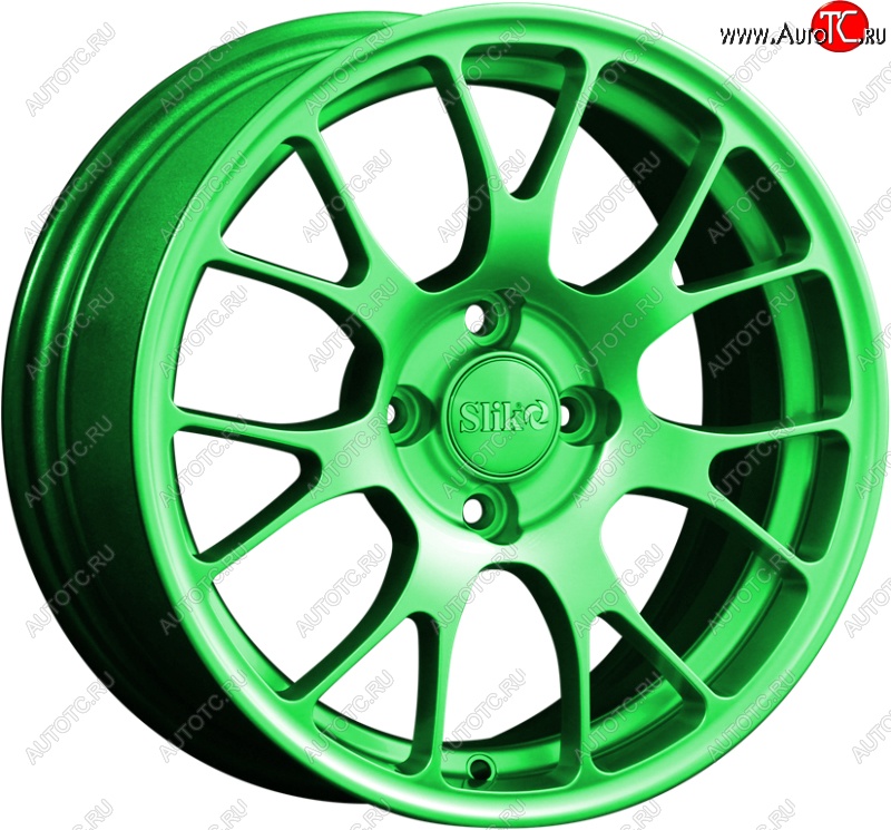 15 249 р. Кованый диск Slik Classik 6.5x15 (RAL 6038 ярко-зеленый)   (Цвет: RAL 6038 ярко-зеленый)  с доставкой в г. Чебоксары