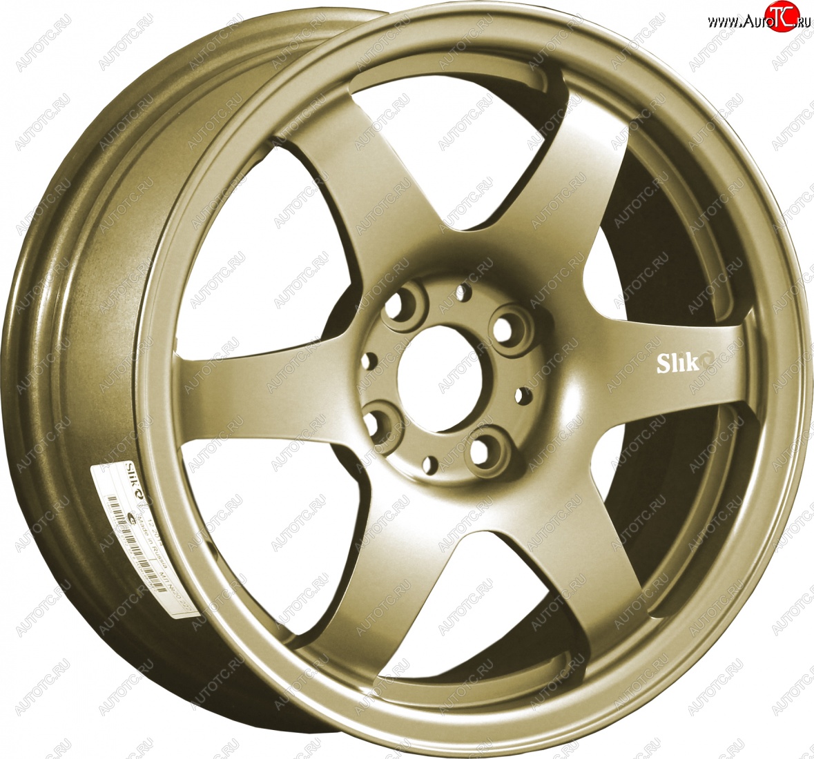 7 899 р. Кованый диск Slik Classik 6x15,5 6.5x15/4-5x98-120 D54.1-72.6   (Цвет: Металлик золотой)  с доставкой в г. Чебоксары
