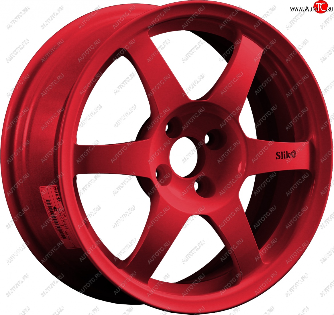 9 849 р. Кованый диск Slik Classik 6.5x16 (Красный)   (Цвет: Красный)  с доставкой в г. Чебоксары