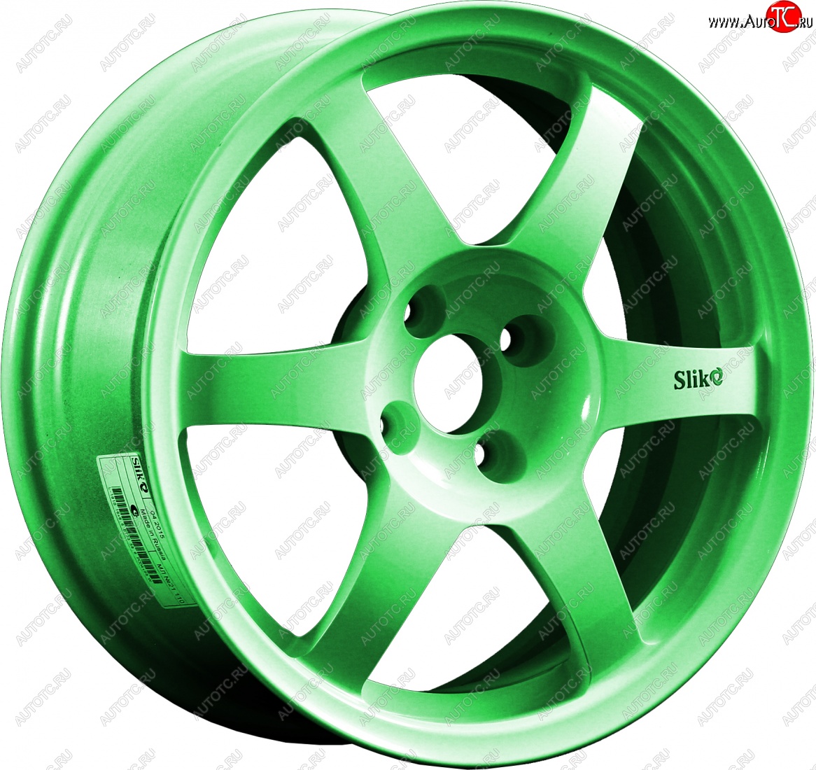 9 849 р. Кованый диск Slik Classik 6.5x16 (RAL 6038 ярко-зеленый)   (Цвет: RAL 6038 ярко-зеленый)  с доставкой в г. Чебоксары