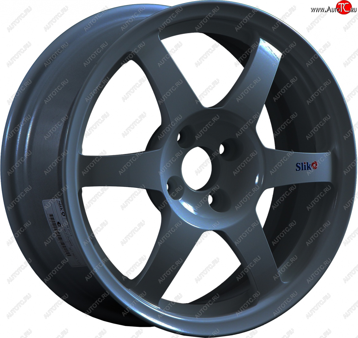 9 849 р. Кованый диск Slik Classik 6.5x16 (Металлик графит глянцевый)   (Цвет: Металлик графит глянцевый)  с доставкой в г. Чебоксары