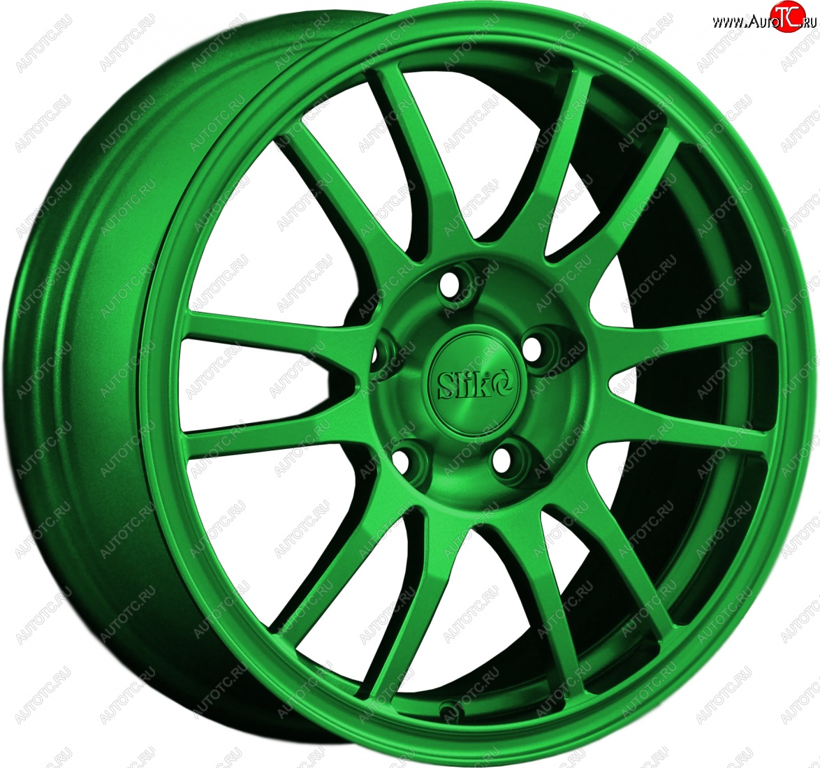 12 949 р. Кованый диск Slik classik R16x6.5 Зеленый (GREEN) 6.5x16   (Цвет: GREEN)  с доставкой в г. Чебоксары