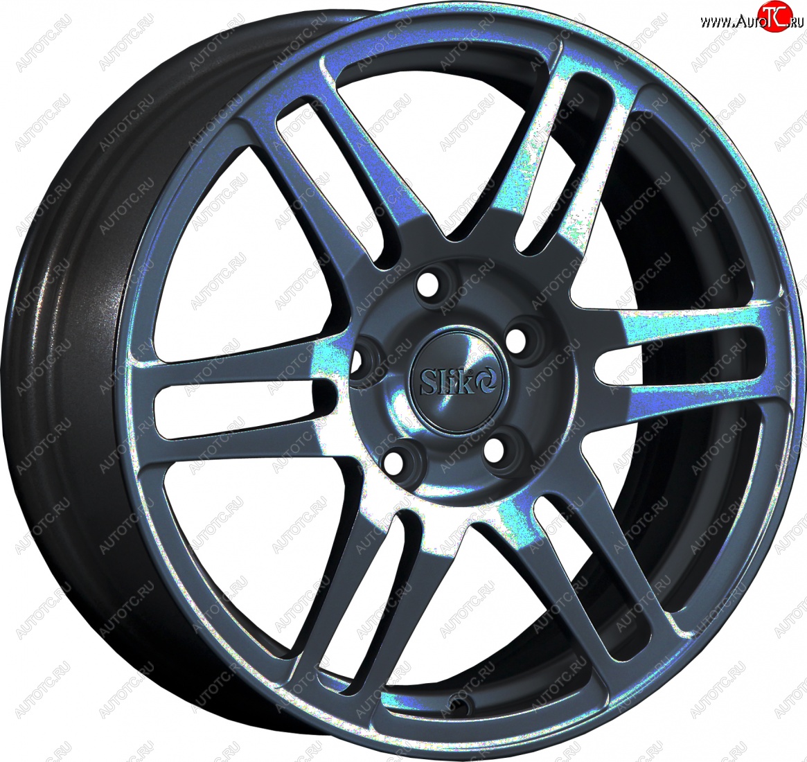 12 949 р. Кованый диск Slik classik R16x6.5 Графит глянцевый (GM) 6.5x16   (Цвет: GM)  с доставкой в г. Чебоксары