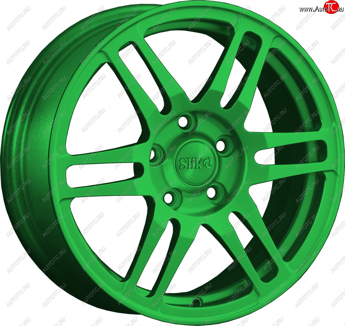 12 949 р. Кованый диск Slik classik R16x6.5 Зеленый (GREEN) 6.5x16   (Цвет: GREEN)  с доставкой в г. Чебоксары