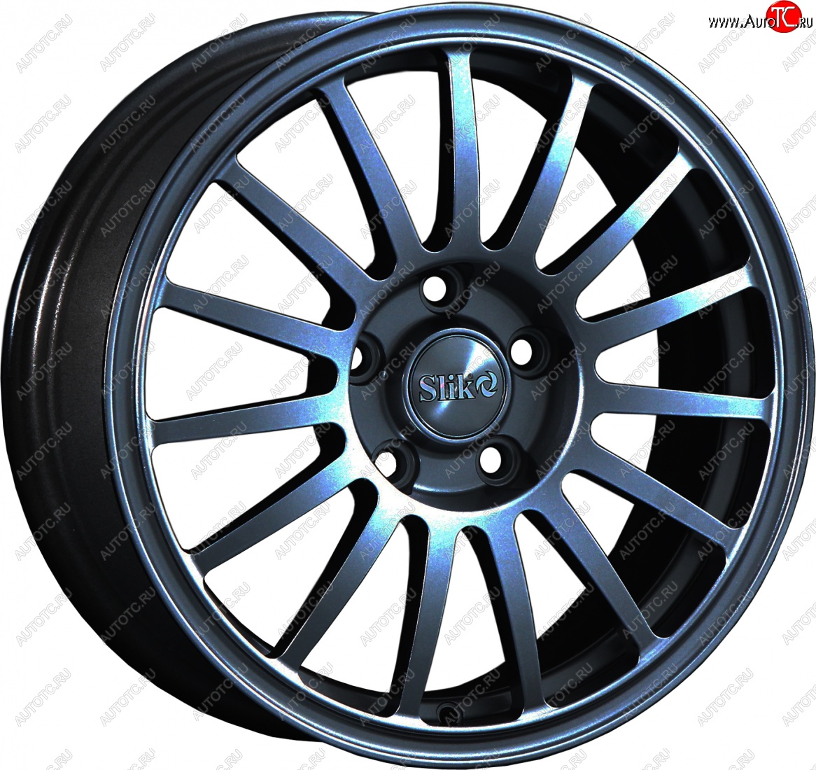 15 249 р. Кованый диск Slik classik R16x6.5 Черный глянцевый (BK) 6.5x16   (Цвет: BK)  с доставкой в г. Чебоксары