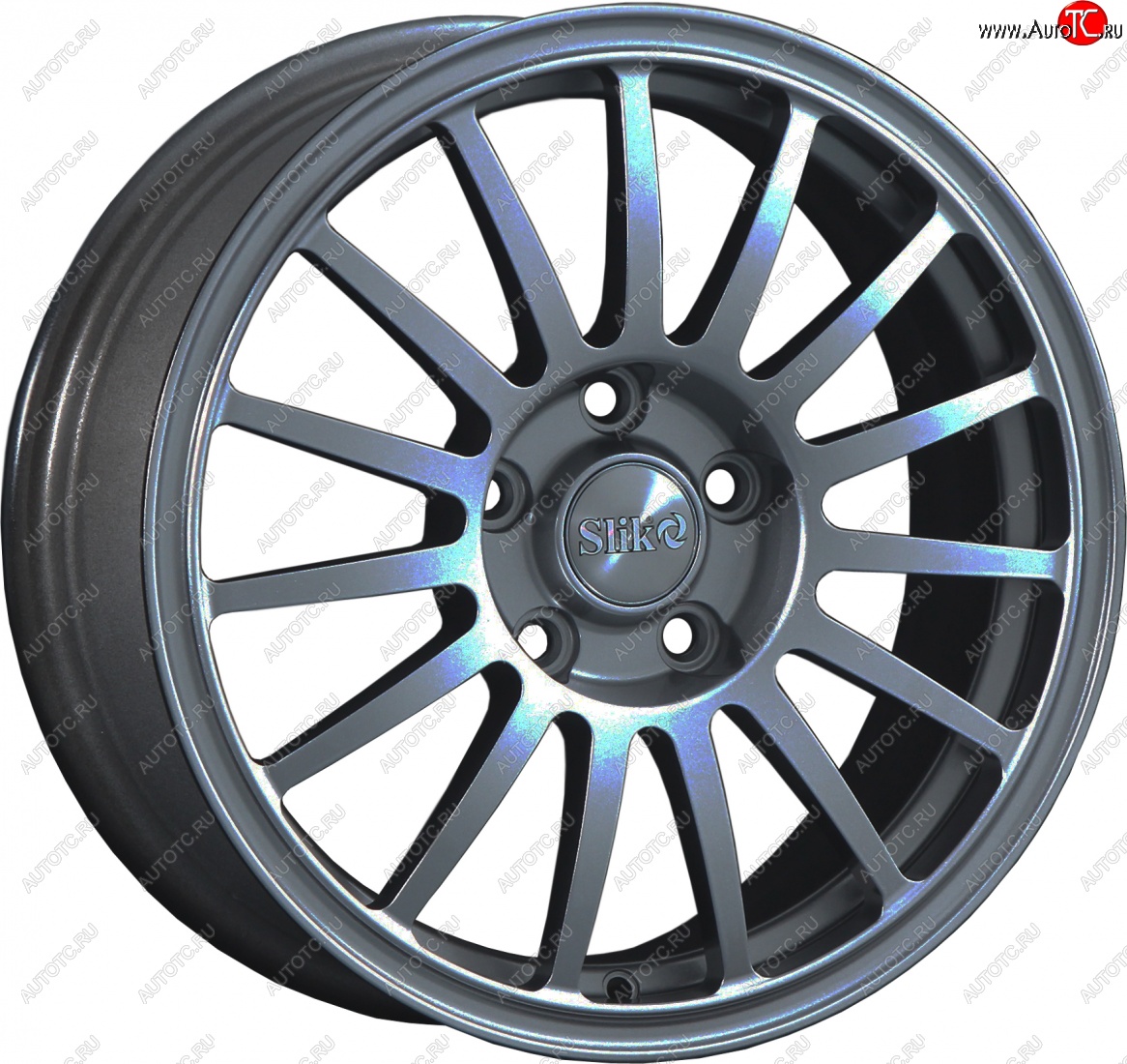 15 249 р. Кованый диск Slik classik R16x6.5 Графит глянцевый (GM) 6.5x16   (Цвет: GM)  с доставкой в г. Чебоксары